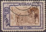Sellos del Mundo : Europa : Rumania : RUMANIA 1907 Scott B20 Sello Angel de la Guarda Princesa Maria ante los Pobres usado