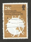Stamps Australia -  reunión de jefes de gobierno de la commonwealth en melburne