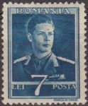 Sellos del Mundo : Europa : Rumania : RUMANIA 1942 Scott 509A Sello Nuevo Retrato Rey Miguel c/charnela 