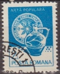 Stamps Romania -  RUMANIA 1982 Scott 3105 Sello Nuevo Artesania Popular Plato Vama Matasello de Favor Preobliterado 