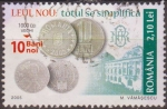Stamps Romania -  RUMANIA 2005 Scott 4741 Sello Devaluación de la Moneda 1000 Lei viejos 10 Bani Nuevos usado 