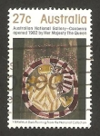 Stamps : Oceania : Australia :  inauguración de la galería nacional australiana en camberra por la reina elizabeth