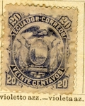 Stamps America - Ecuador -  Escudo año 1881