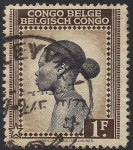 Stamps : Europe : Belgium :  Mujer del Congo.