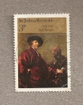 Stamps United Kingdom -  Autoretrato por Sir J. Reynolds