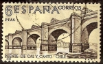 Stamps : Europe : Spain :  Forjadores de América - Puente de Cal y Canto sobre el río Mapocho