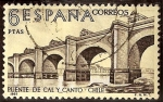 Sellos de Europa - Espaa -  Forjadores de América - Puente de Cal y Canto sobre el río Mapocho