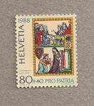 Stamps Switzerland -  Pro Patria 1988