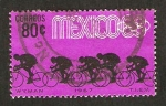 Stamps : America : Mexico :  Olimpiadas México 68, ciclismo
