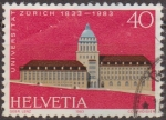 Stamps Switzerland -  Suiza 1983 Scott 734 Sello Arquitectura Edificios Universidad Zurich Michel 1246 Switzerland Suisse 