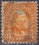 Stamps United States -  USA 1922-5 Scott 558 Sello Presidente James Abram Garfield (19/11/1831-19/9/1881) usado Estados Unid