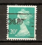 Stamps : Europe : United_Kingdom :  Isabel II / Serie Basica / Dentado seguridad