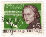 Stamps Austria -  FRANZ LISZT