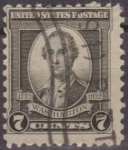 Stamps United States -  USA 1932 Scott 712 Sello Presidente George Washington (22/1/1732-14/12/1799) usado Estados Unidos Et