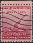 Sellos de America - Estados Unidos -  USA 1940 Scott 900 Sello Defensa Nacional Cañon usado Estados Unidos Etats Unis  