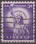 Sellos de America - Estados Unidos -  USA 1954 Scott 1035 Sello Estatua de la Libertad Usado Estados Unidos Etats Unis Michel 660 