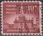 Sellos de America - Estados Unidos -  USA 1954 Scott 1044 Sello Edificio Independence Hall Filadelfia usado Estados Unidos Etats Unis