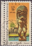 Stamps United States -  USA 1972 Scott C80 Sello Centenario Parques nacionales Hawaii usado Estados Unidos Etats Unis 