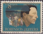 Stamps United States -  USA 1973 Scott 1485 Sello Poeta Robinson Jeffers (1887-1962) El Hombre y los Niños usado Estados Uni