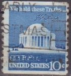 Stamps United States -  USA 1973 Scott 1510 Sello Monumento a Thomas Jefferson usado Estados Unidos Etats Unis 