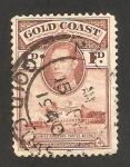 Stamps Africa - Ghana -  gold coast - george VI, castillo de christiansborg en accra