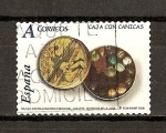 Stamps Spain -  Juguetes / Caja con canicas