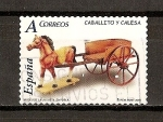 Stamps Spain -  Juguetes / Caballito de carton con calesa