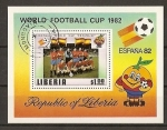 Stamps Africa - Liberia -  Mundial España 82 / Hojita Bloque