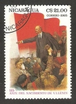 Stamps Nicaragua -  lenin, 115 anivº de su nacimiento