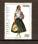 Stamps America - Peru -  TRAJE  TÍPICO   DE  CATACAOS  PIURA