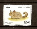 Stamps Peru -  RATA   CHINCHILLA