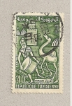 Stamps Tunisia -  Dromedario y tamborilero