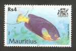 Sellos de Africa - Mauricio -  pez ange 