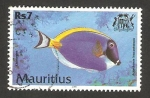 Sellos de Africa - Mauricio -  pez chirurgien