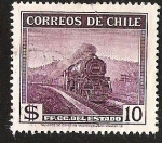Stamps Chile -  VISTAS Y PAISAJES - FERROCARRILES DE ESTADO
