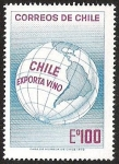 Sellos de America - Chile -  EXPORTACION DE VINOS - GLOBO
