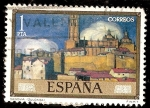 Stamps Spain -  Dia del Sello. Vista de Segovia - Ignacio de Zuloaga