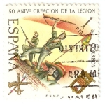 Sellos de Europa - Espa�a -  L Aniversario de la Legión - Duque de Alba