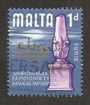 Stamps : Europe : Malta :  colunma de la era punica