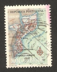Stamps Africa - Mozambique -  Mapa de la provincia