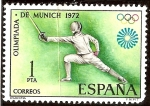Stamps Spain -  XX Juegos Olímpico de Munich - Esgrima