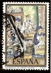 Stamps Spain -  Día del Sello. Decoradores de caretas - Solana