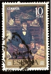 Stamps Spain -  Día del Sello. El Capitán mercante - Solana