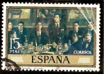 Stamps Spain -  Día del Sello. La tertulia de Pombo - Solana