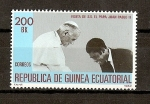 Sellos de Africa - Guinea Ecuatorial -  Viaje de S.S. Juan Pablo II
