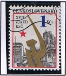 Sellos de Europa - Checoslovaquia -  XVII Sjezd Kscx