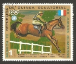 Stamps Equatorial Guinea -  Olimpiadas de Munich 72, hípica, equipo Francia 