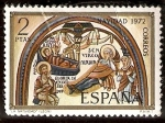 Stamps Spain -  Navidad. Pinturas de la  Basílica de San Isidoro - León