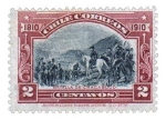 Stamps : America : Chile :  Serie centenario 1810-1910