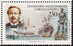 Stamps Chile -  Centenario del fallecimiento Carlo Condell